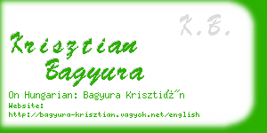 krisztian bagyura business card